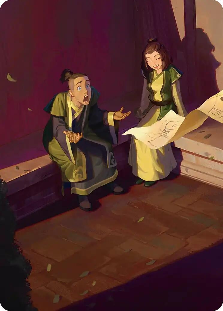 Sokka and Suki Art Card (Avatar: The Last Airbender)
