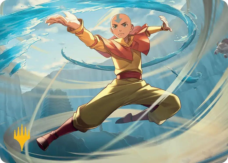 Aang, Swift Savior Art Card (Gold-Stamped Planeswalker Symbol) (20) (Avatar: The Last Airbender)