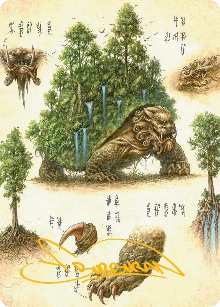 The Lion-Turtle Art Card (Gold-Stamped Signature) (37) (Avatar: The Last Airbender)