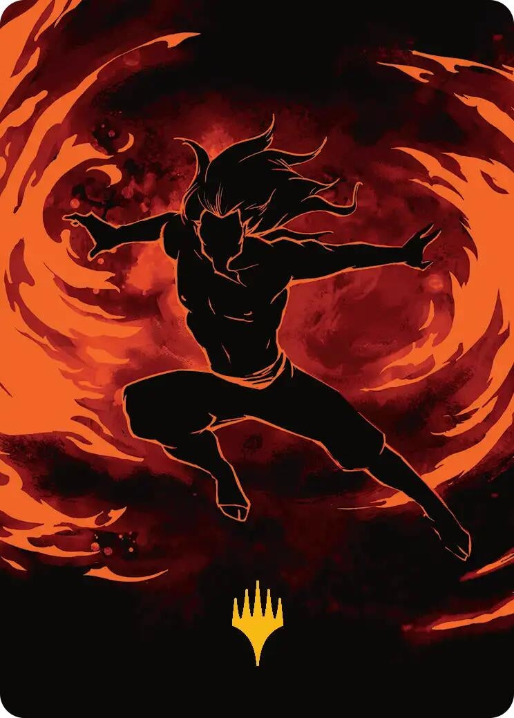 Ozai, the Phoenix King Art Card (Gold-Stamped Planeswalker Symbol) (39) (Avatar: The Last Airbender)