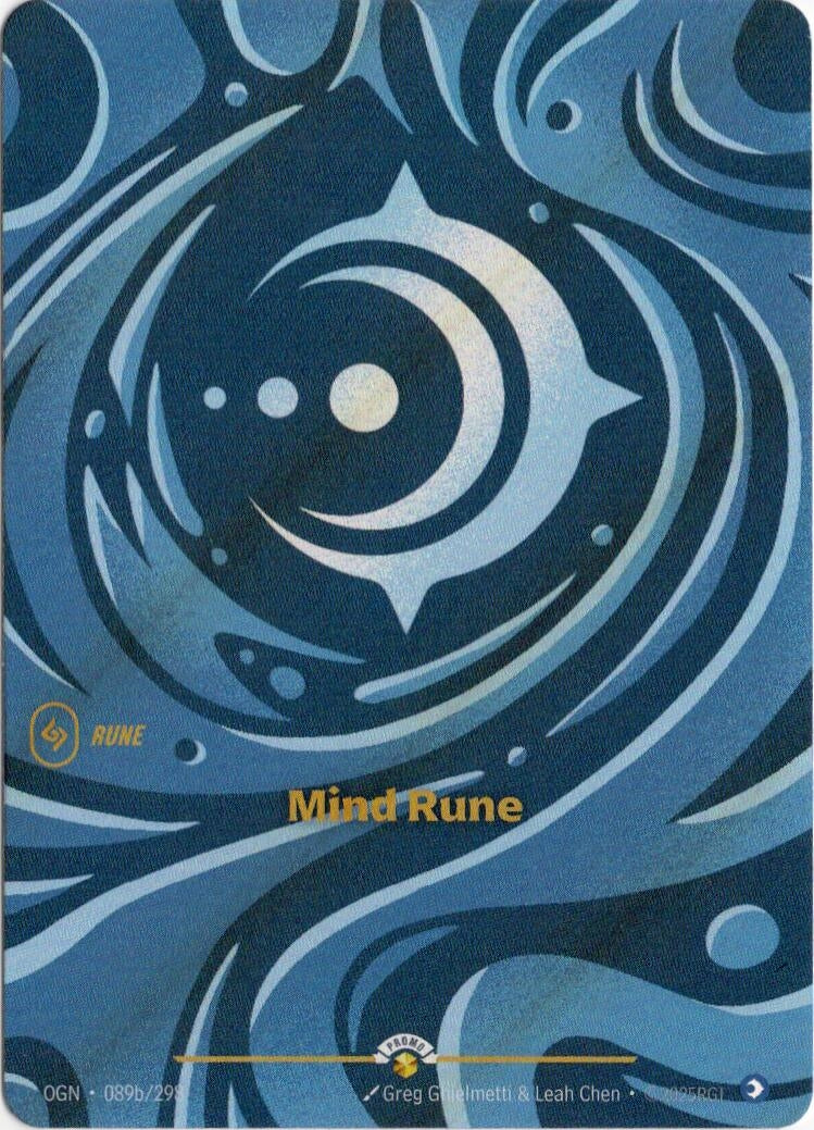 Mind Rune (089b/298) (Riftbound Organized Play Promotional Cards)