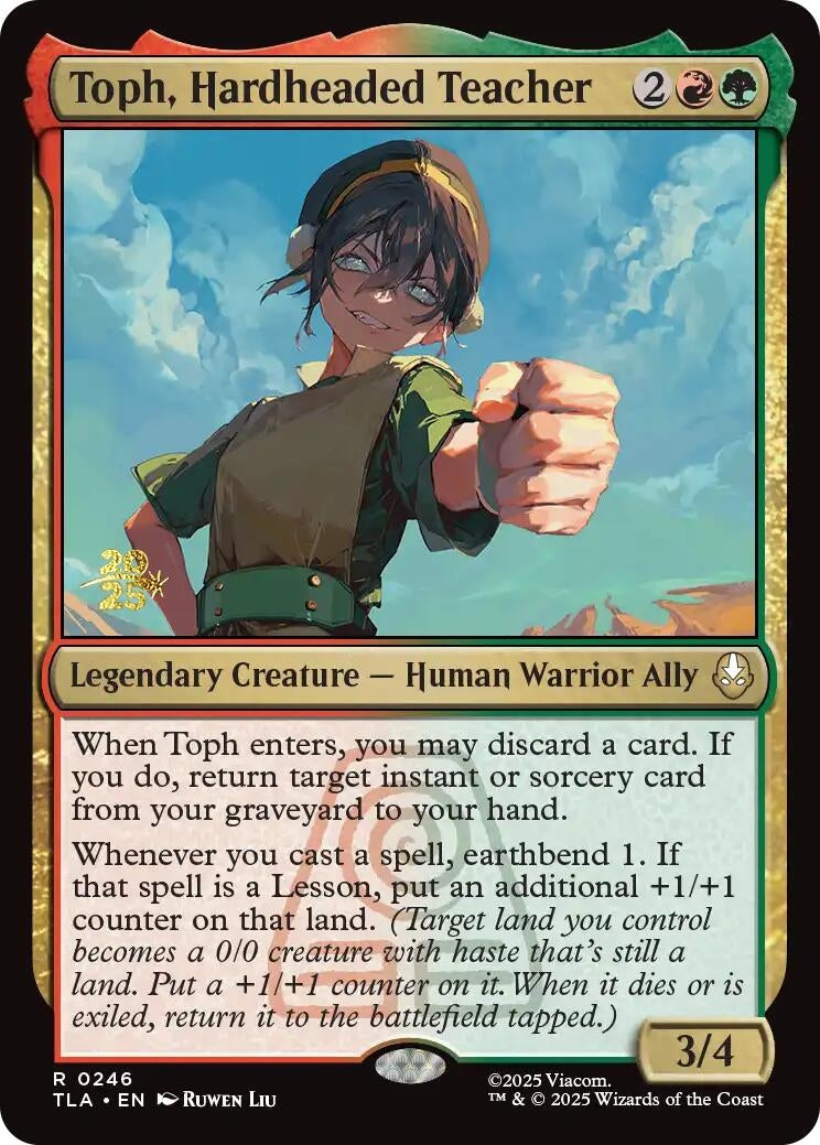 Toph, Hardheaded Teacher (246) (Prerelease Cards)
