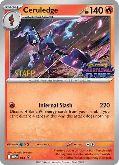 Image for Ceruledge (Prerelease) [Staff] (014) (ME: Mega Evolution Promo) - Pokemon