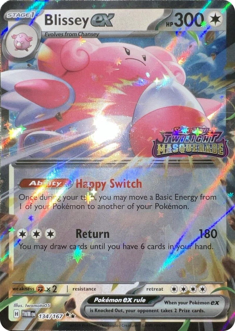 Blissey ex (Twilight Masquerade Stamped) (134/167) (Miscellaneous Cards & Products)