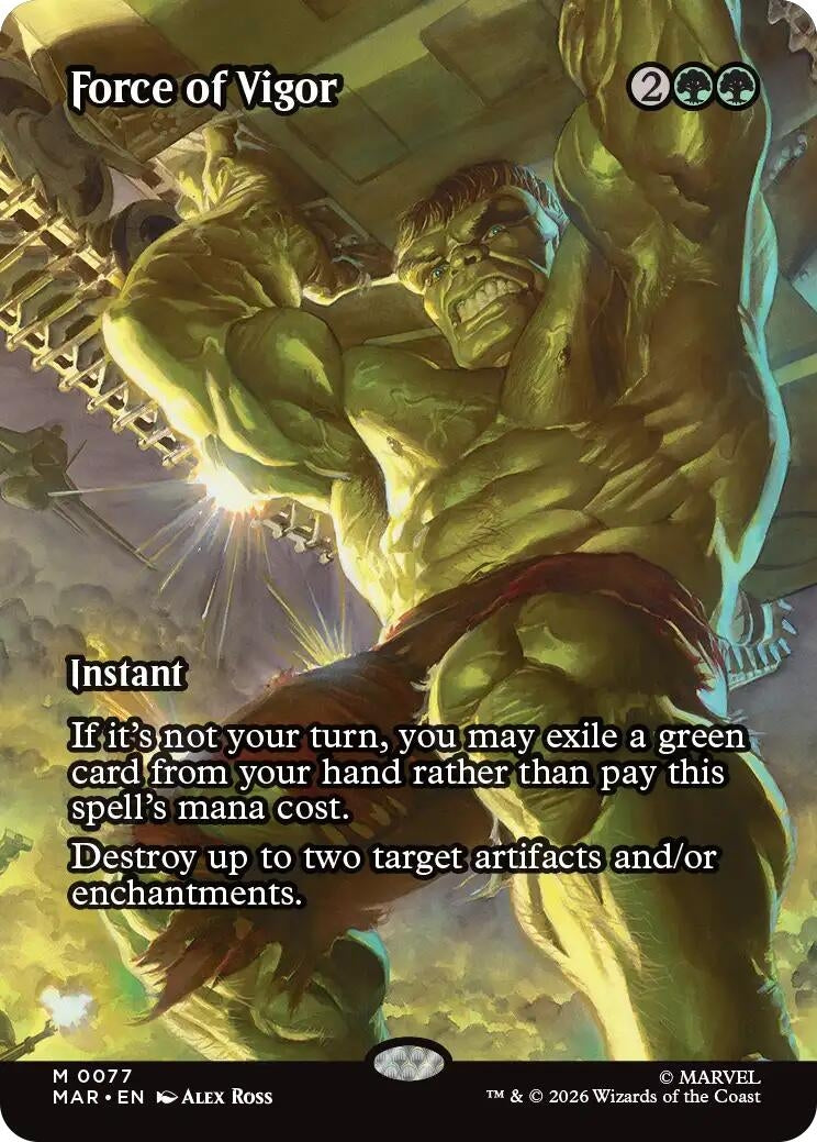 Force of Vigor (Borderless) (77) (Marvel Universe Eternal-Legal)