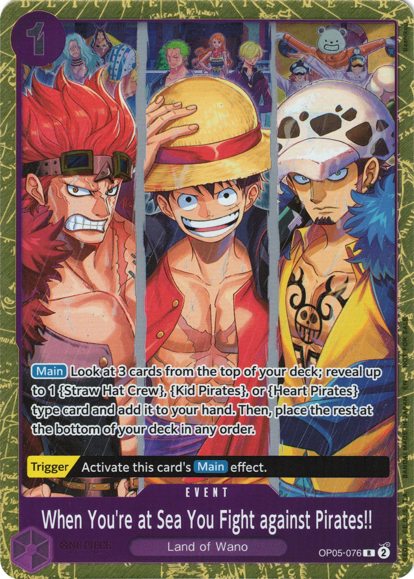 Image for When You're at Sea You Fight against Pirates!! (2025 Pirates League Finals Textured Foil) (OP05-076) (One Piece Promotion Cards) (OP-PR) - One Piece Card Game