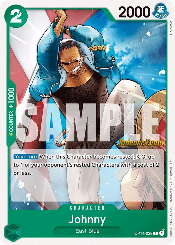 Image for Johnny (OP14-028) (The Azure Sea's Seven Release Event Cards) (OP14 RE) - One Piece Card Game