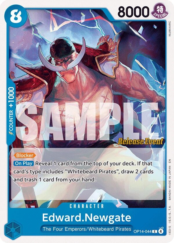 Image for Edward.Newgate (OP14-044) (The Azure Sea's Seven Release Event Cards) (OP14 RE) - One Piece Card Game