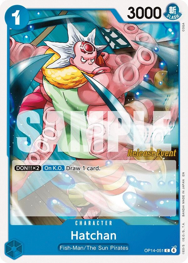 Image for Hatchan (OP14-051) (The Azure Sea's Seven Release Event Cards) (OP14 RE) - One Piece Card Game