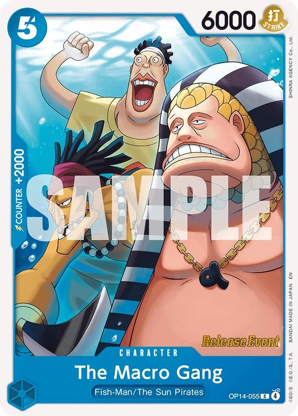 Image for The Macro Gang (OP14-055) (The Azure Sea's Seven Release Event Cards) (OP14 RE) - One Piece Card Game