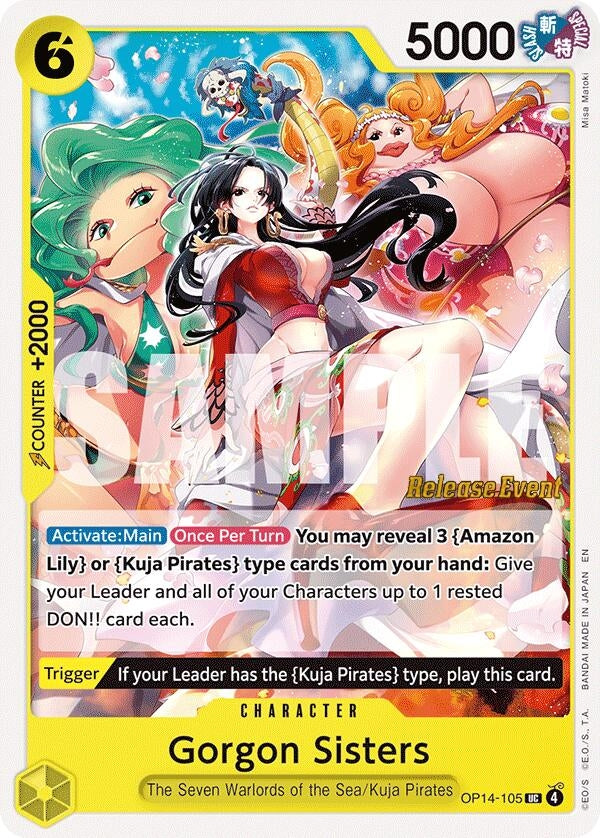 Image for Gorgon Sisters (OP14-105) (The Azure Sea's Seven Release Event Cards) (OP14 RE) - One Piece Card Game