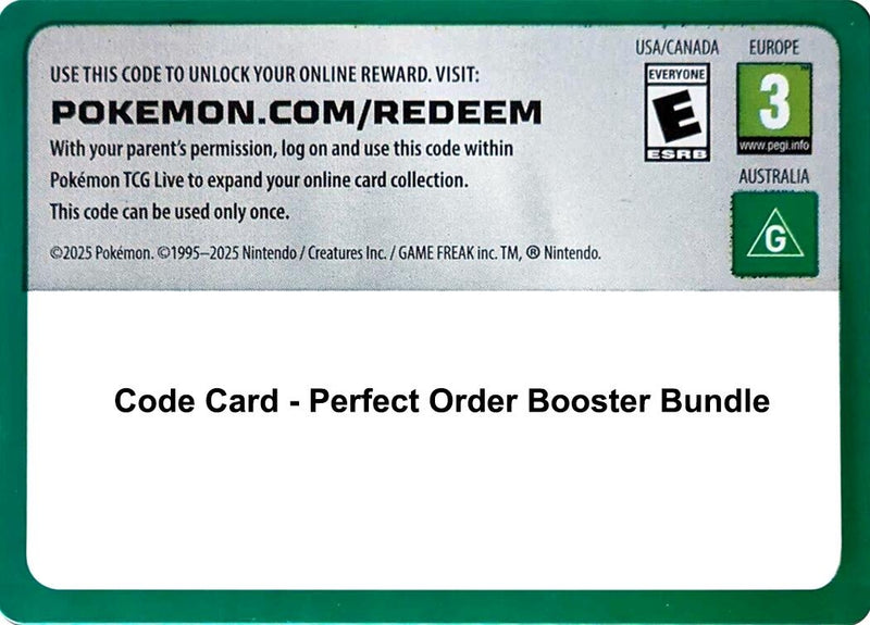 Image for Code Card - Perfect Order Booster Bundle (ME03: Perfect Order) - Pokemon