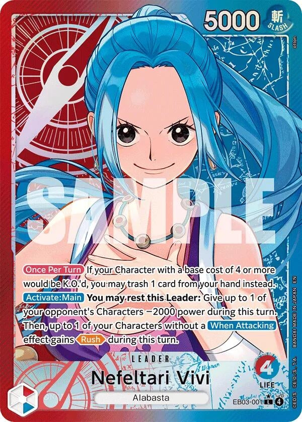 Image for Nefeltari Vivi (001) (Alternate Art) (EB03-001) (Extra Booster: One Piece Heroines Edition) (EB-03) - One Piece Card Game