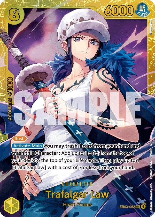 Image for Trafalgar Law (EB03-062) (Extra Booster: One Piece Heroines Edition) (EB-03) - One Piece Card Game