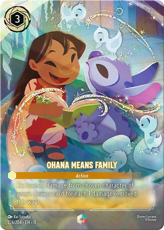 Image for Ohana Means Family (Enchanted) (224/204) (Winterspell) - Disney Lorcana