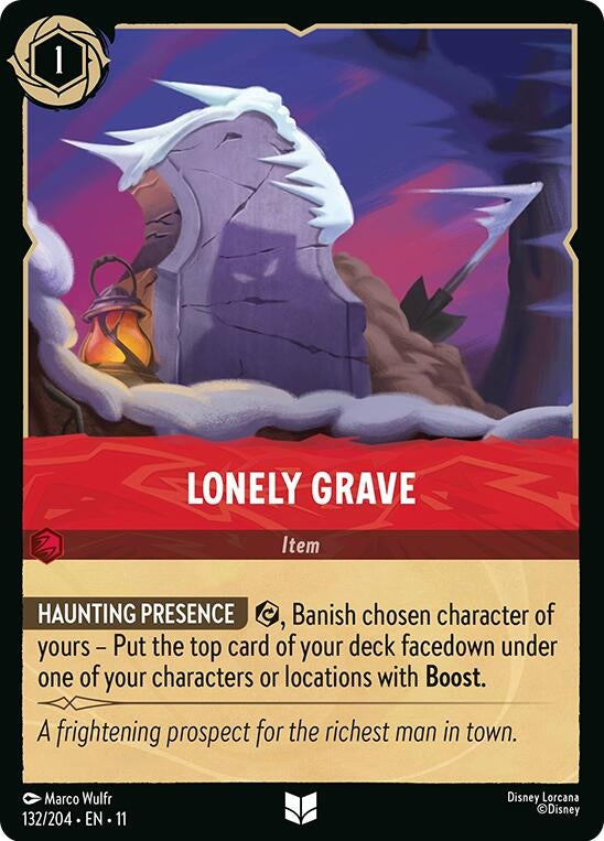 Image for Lonely Grave (132/204) (Winterspell) - Disney Lorcana