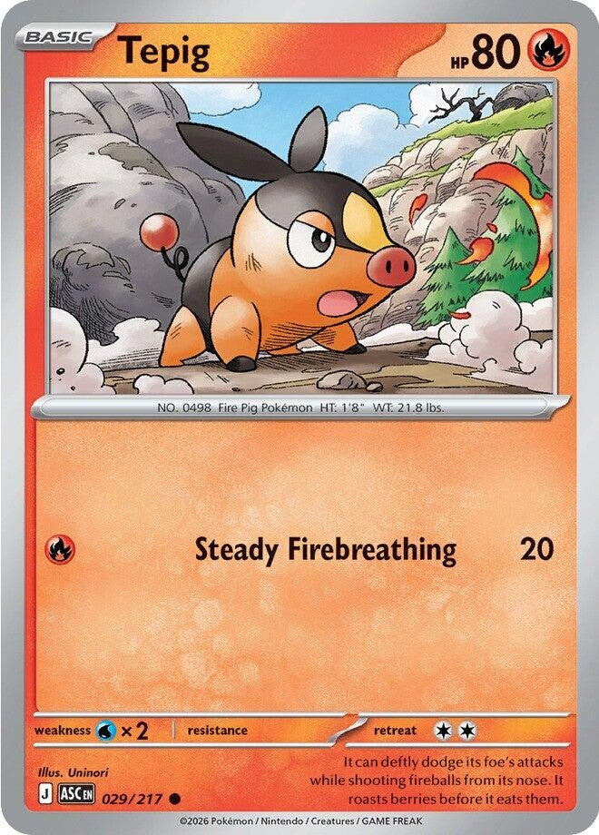 Image for Tepig (029/217) (ME: Ascended Heroes) - Pokemon
