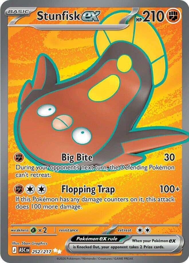 Image for Stunfisk ex (252/217) (ME: Ascended Heroes) - Pokemon