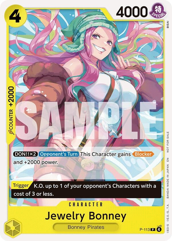 Image for Jewelry Bonney (Heroines Battle Pack) (P-113) (One Piece Promotion Cards) (OP-PR) - One Piece Card Game