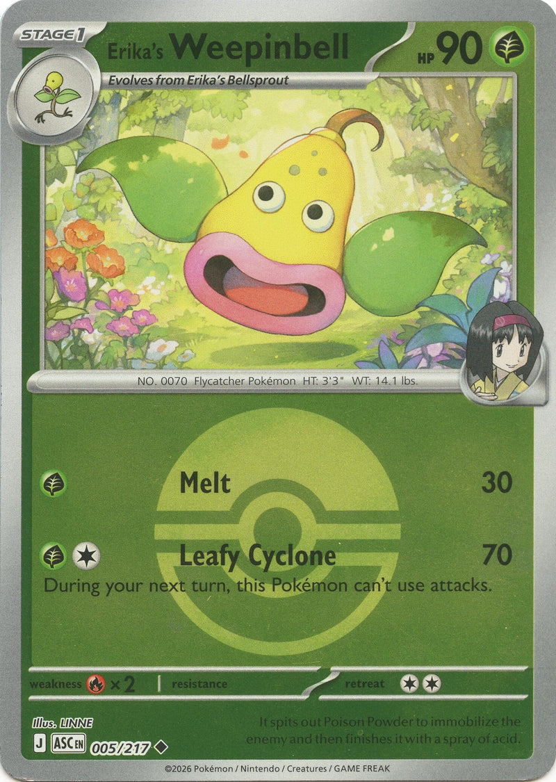 Image for Erika's Weepinbell (Poke Ball) (005/217) (ME: Ascended Heroes) - Pokemon