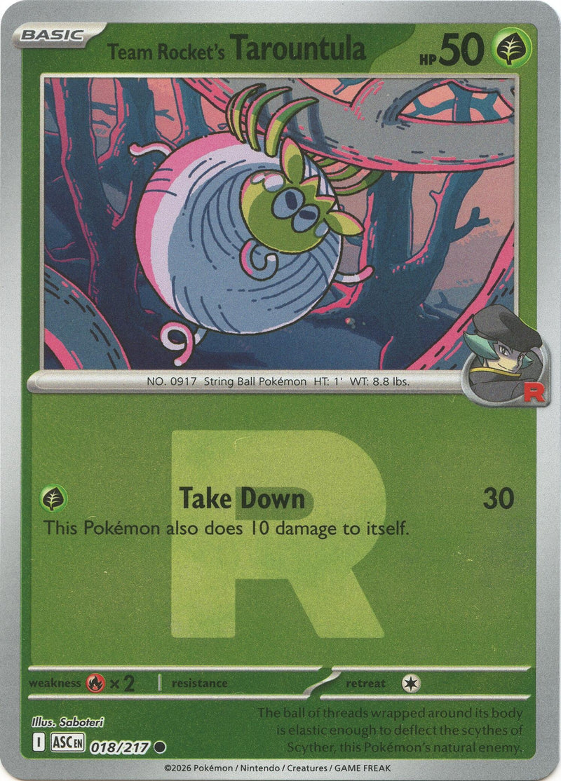 Image for Team Rocket's Tarountula (Team Rocket) (018/217) (ME: Ascended Heroes) - Pokemon