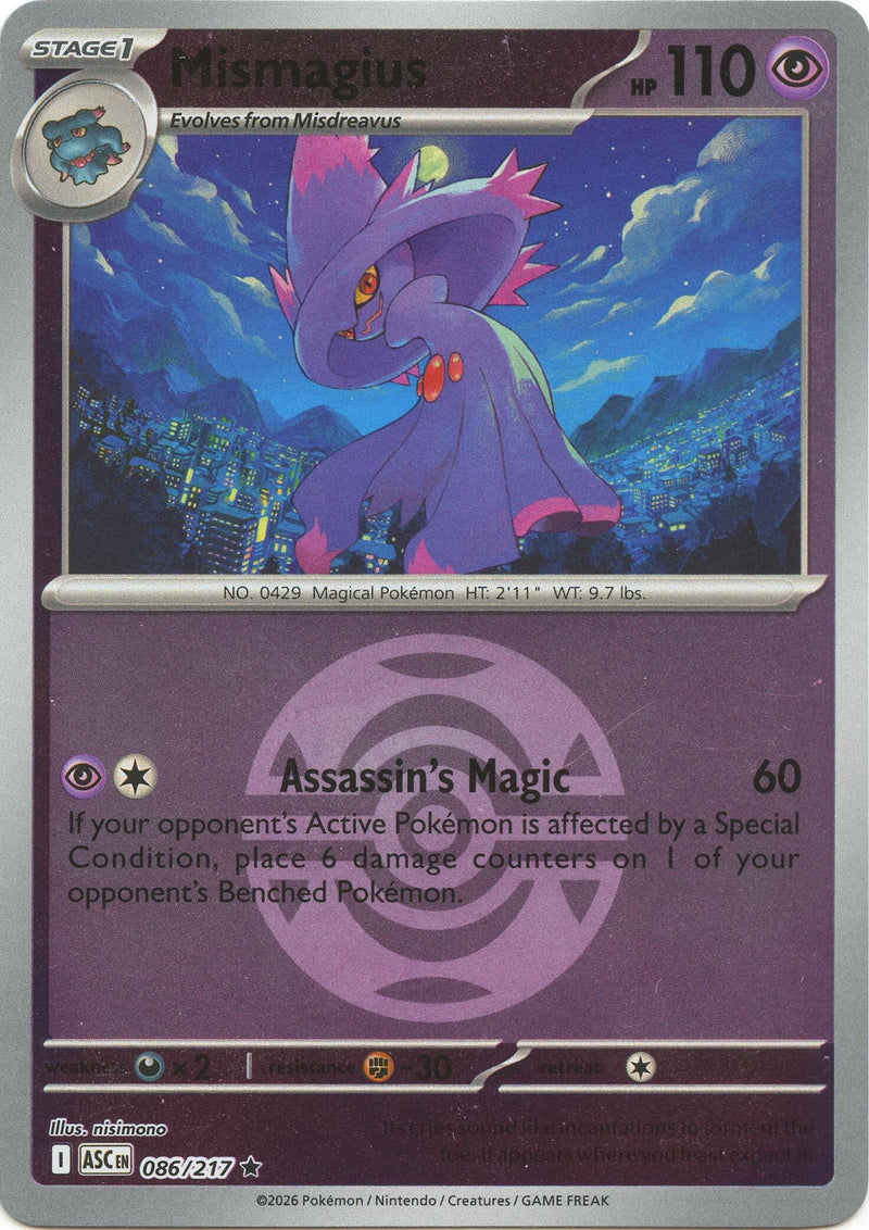 Image for Mismagius (Dusk Ball) (086/217) (ME: Ascended Heroes) - Pokemon