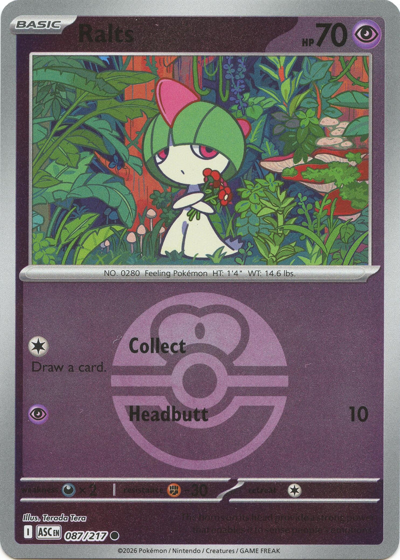 Image for Ralts (Love Ball) (087/217) (ME: Ascended Heroes) - Pokemon