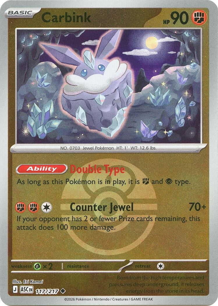 Image for Carbink - 117/217 (Love Ball) (117/217) (ME: Ascended Heroes) - Pokemon