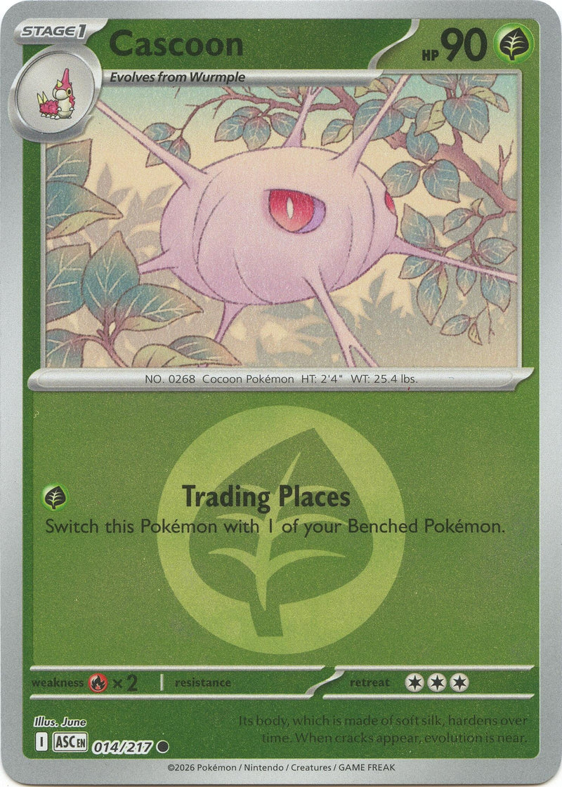 Image for Cascoon (Energy Symbol Pattern) (014/217) (ME: Ascended Heroes) - Pokemon