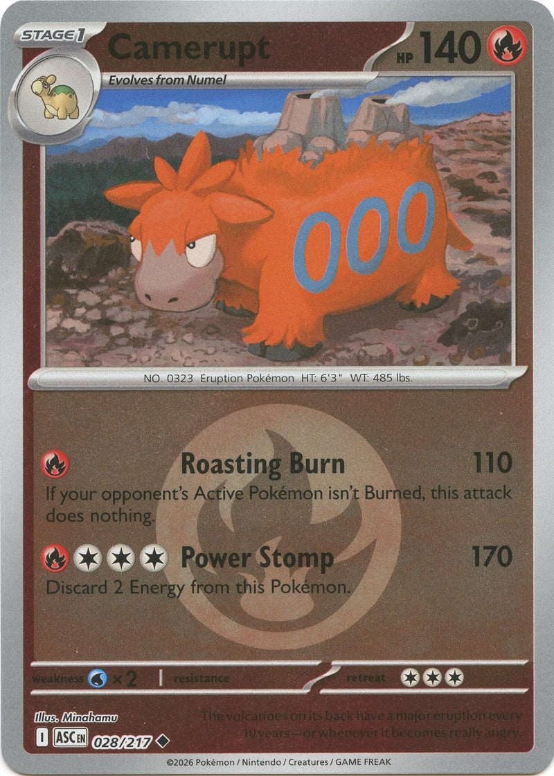 Image for Camerupt (Energy Symbol Pattern) (028/217) (ME: Ascended Heroes) - Pokemon