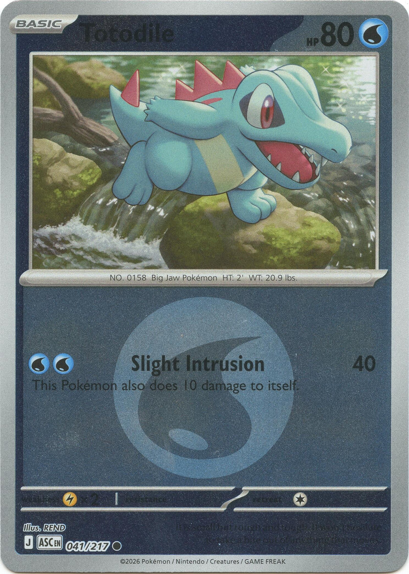 Image for Totodile (Energy Symbol Pattern) (041/217) (ME: Ascended Heroes) - Pokemon