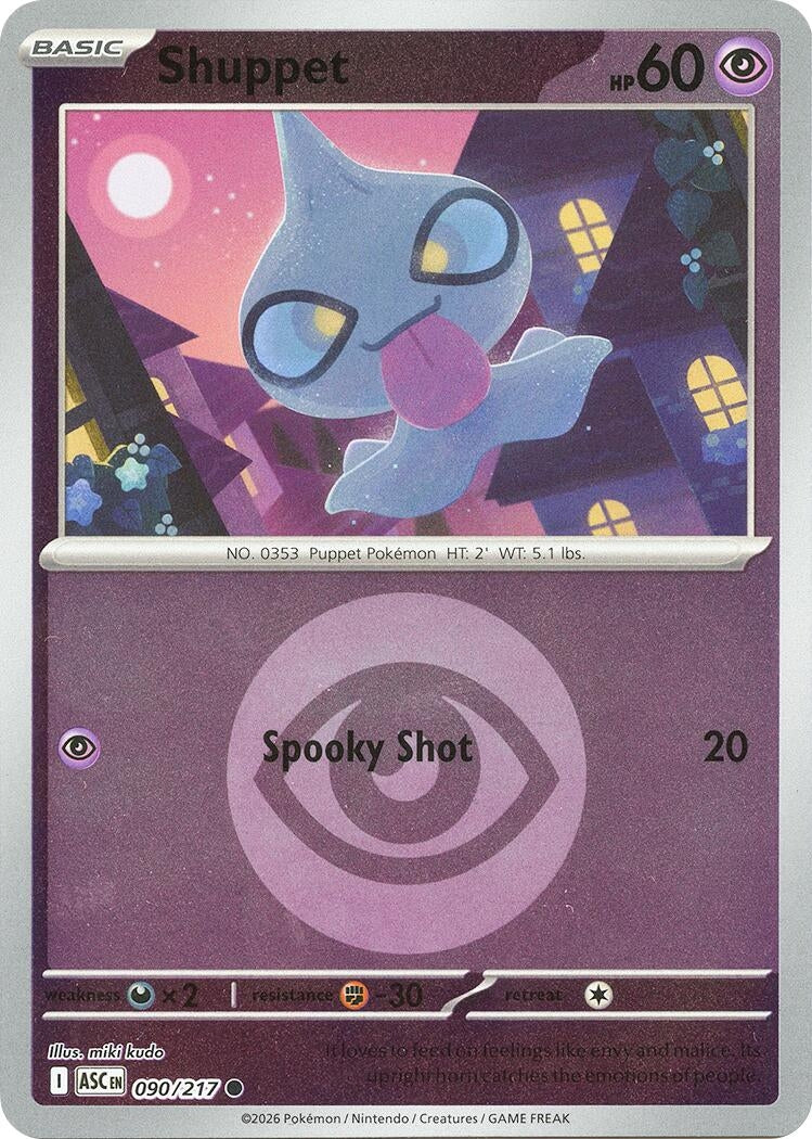 Image for Shuppet (Energy Symbol Pattern) (090/217) (ME: Ascended Heroes) - Pokemon