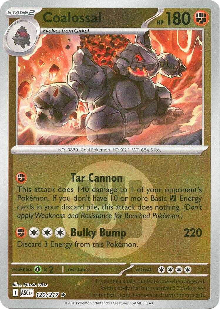 Image for Coalossal (Energy Symbol Pattern) (120/217) (ME: Ascended Heroes) - Pokemon