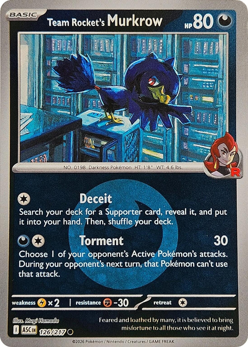 Image for Team Rocket's Murkrow (Energy Symbol Pattern) (126/217) (ME: Ascended Heroes) - Pokemon