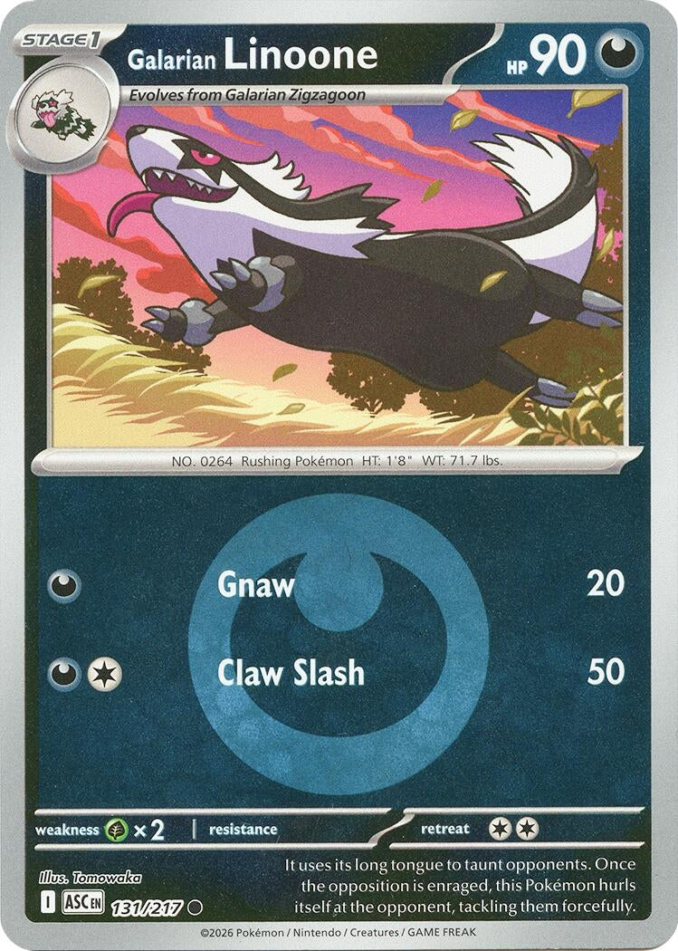 Image for Galarian Linoone (Energy Symbol Pattern) (131/217) (ME: Ascended Heroes) - Pokemon