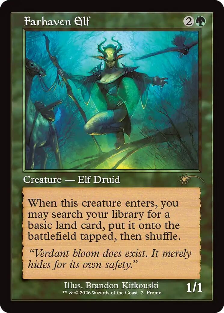 Image for Farhaven Elf (Retro Frame) (2) (WPN & Gateway Promos) - Magic: The Gathering
