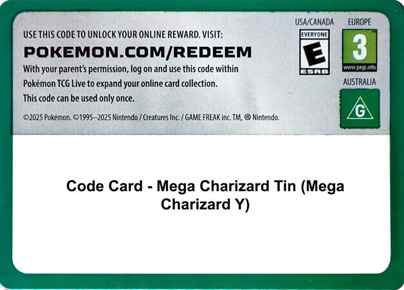 Code Card - Mega Charizard Tin (Mega Charizard Y) (Miscellaneous Cards & Products)