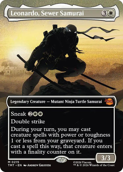 Leonardo, Sewer Samurai (Borderless) (215) (Teenage Mutant Ninja Turtles)
