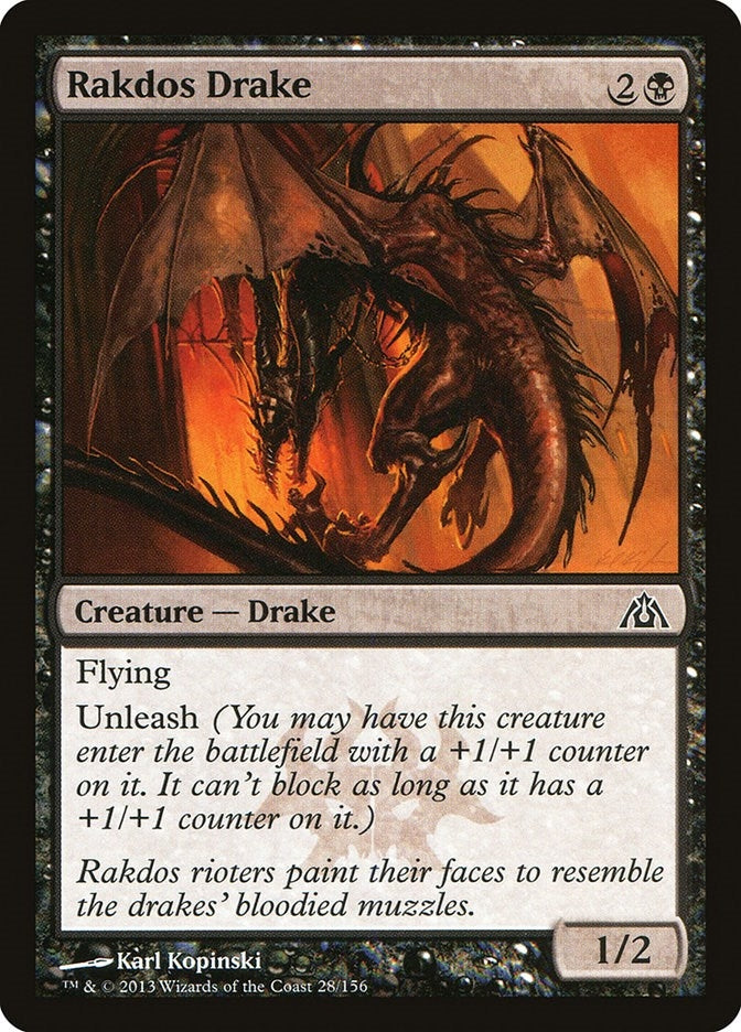 Rakdos Drake (28) (Dragon's Maze)
