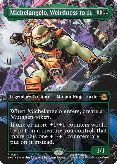 Michelangelo, Weirdness to 11 (Borderless) (214) (Teenage Mutant Ninja Turtles)