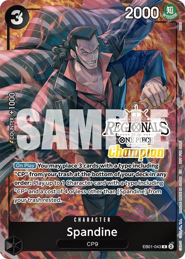 Image for Spandine (Offline Regional Champion Card Set 2025 Vol.1) (EB01-043) (One Piece Promotion Cards) (OP-PR) - One Piece Card Game