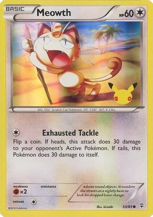 Image for Meowth - 53/83 (20th Anniversary) (053/083) (Miscellaneous Cards & Products) - Pokemon