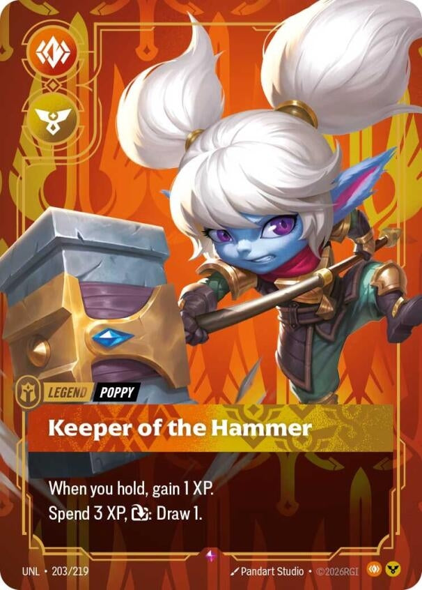 Image for Poppy - Keeper of the Hammer (203/219) (Unleashed) - Riftbound: League of Legends Trading Card Game