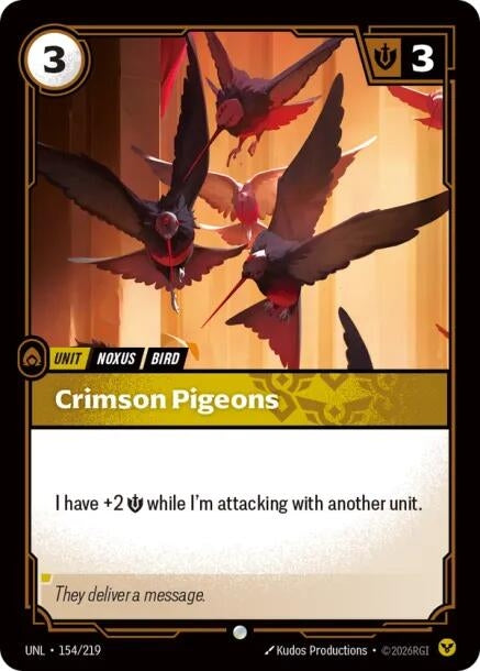Image for Crimson Pigeons (154/219) (Unleashed) - Riftbound: League of Legends Trading Card Game
