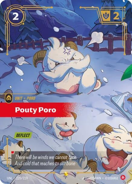 Image for Pouty Poro (Overnumbered) (220/219) (Unleashed) - Riftbound: League of Legends Trading Card Game