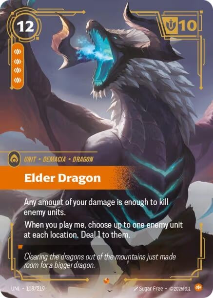 Image for Elder Dragon (118/219) (Unleashed) - Riftbound: League of Legends Trading Card Game