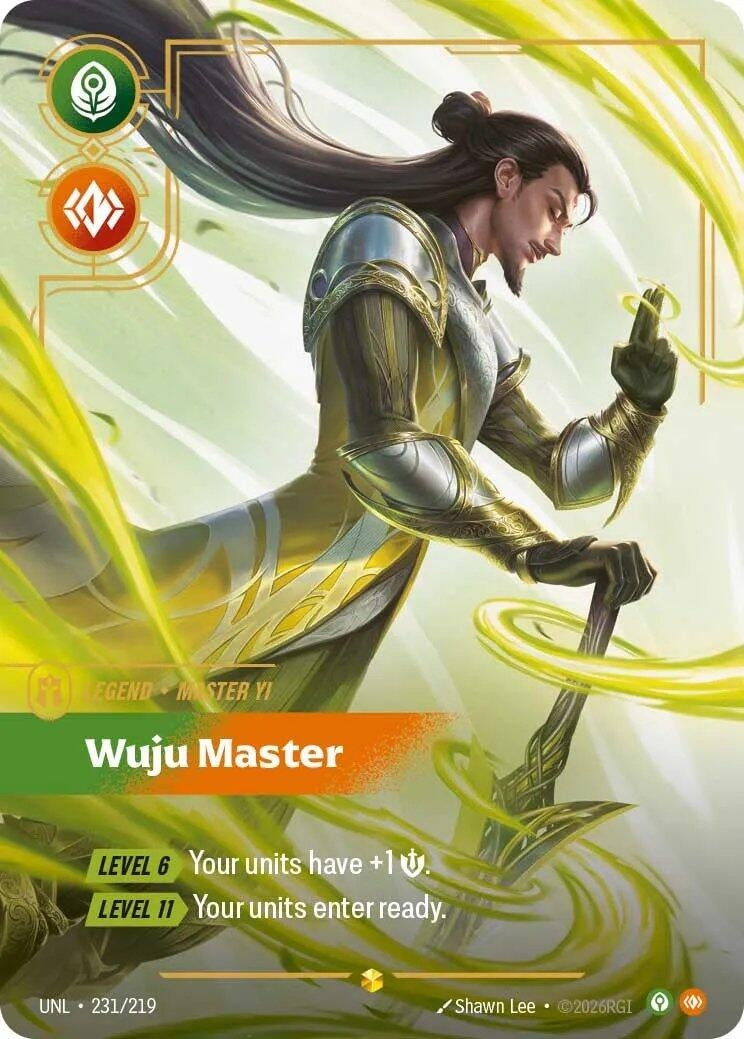 Image for Master Yi - Wuju Master (Overnumbered) (231/219) (Unleashed) - Riftbound: League of Legends Trading Card Game