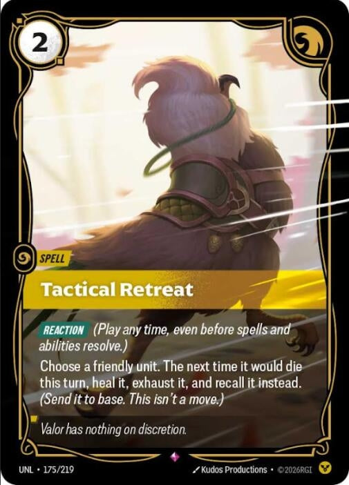 Image for Tactical Retreat (175/219) (Unleashed) - Riftbound: League of Legends Trading Card Game