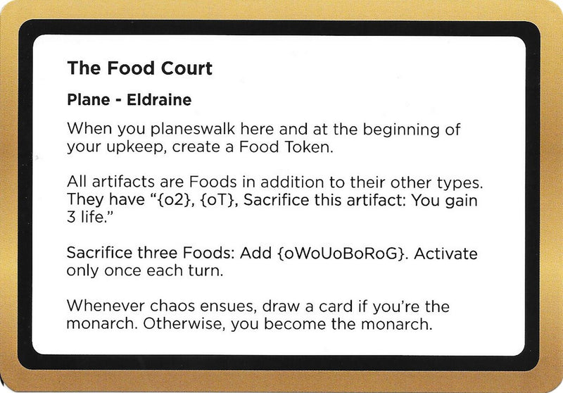 Image for The Food Court (Black Lotus Unknown Planechase) (Oversize Cards) - Magic: The Gathering