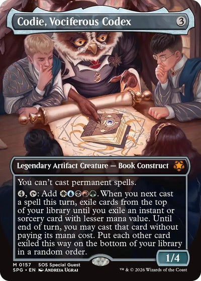 Codie, Vociferous Codex (Borderless) (157) (Special Guests)